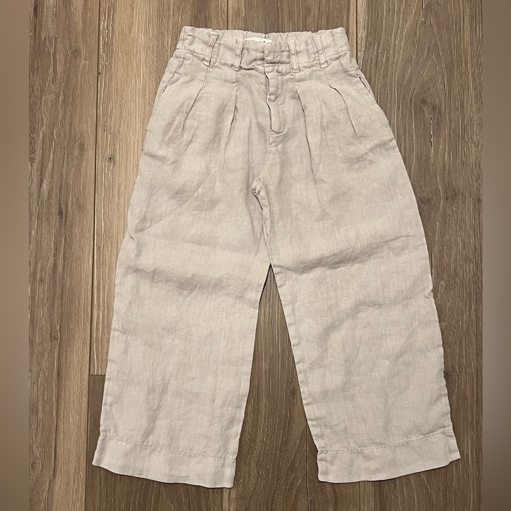 Zara Kids Girls’ Wide-leg Pleated Pants